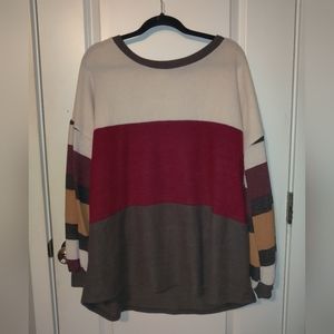 Women's sweater with bubble sleeves